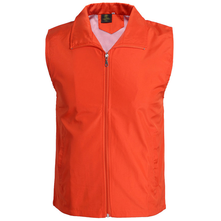 加厚網格內襯復合馬甲桔色